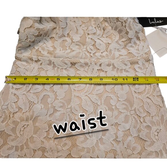 🏷️ NWT  🏷️ LULUS  Flynn White Lace Maxi Dress Wedding sz S - Picture 14 of 16